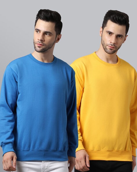 Blue yellow sweatshirt sale