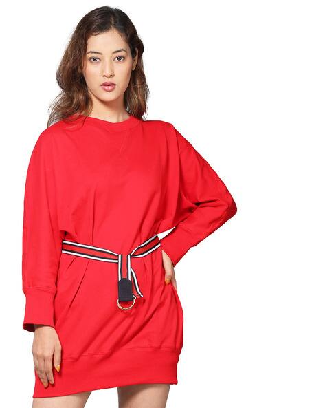 strapless open back dress Dream About Me Strapless Buckle Red