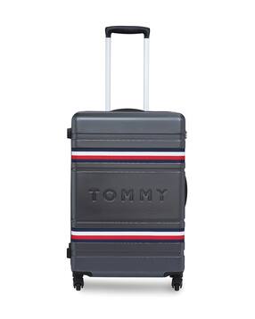 Brand Embossed Hard Body Small Trolley Bag-image-0