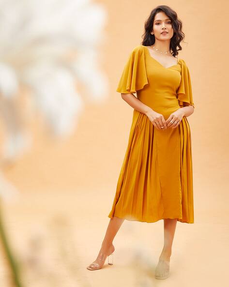 Square-Neck Midi Dress - Main Image