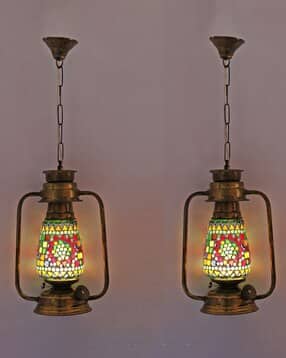 afast Set of 2 LED Compatible Pendant Hanging Lantern Lamps-picture-25