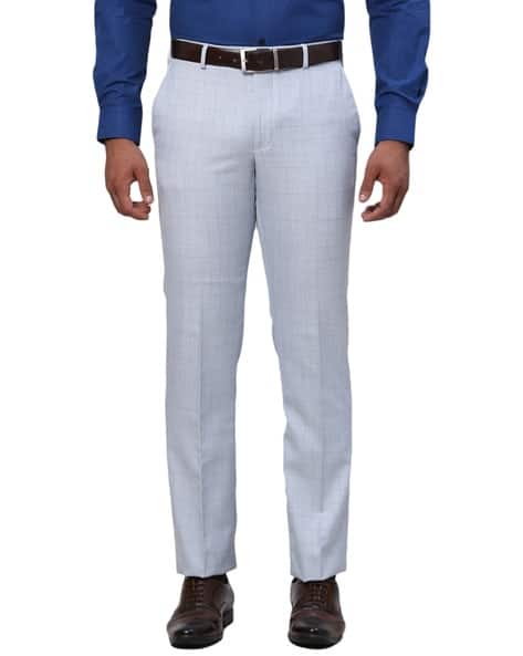 PARK AVENUE Men Checked Relaxed Fit Trousers