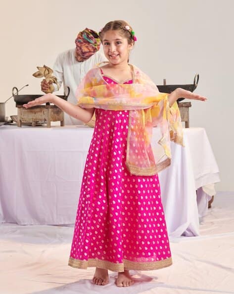 Pspeaches Girl Printed 3-Piece Kurta Set