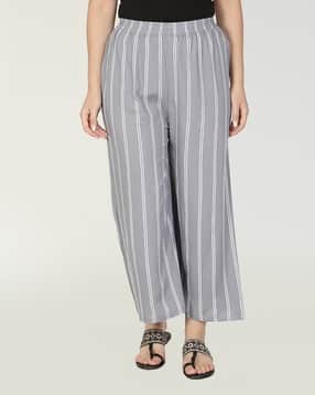 fabclub Women Striped Palazzos with Elasticated Waist-picture-11