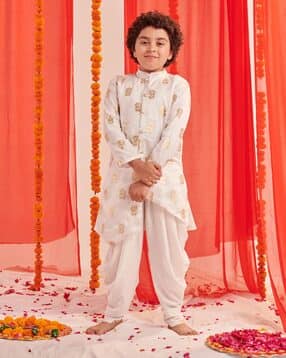pspeaches Boys Printed Kurta Dhotis Set-picture-26