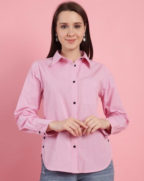 Women Checked Regular Fit Shirt