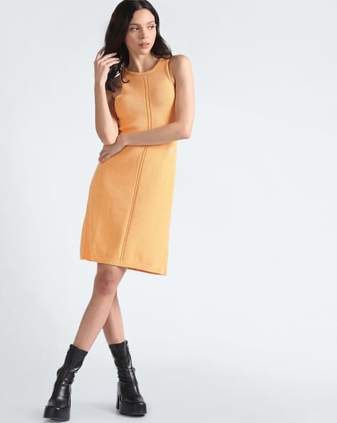 Women Round-Neck A-Line Dress
