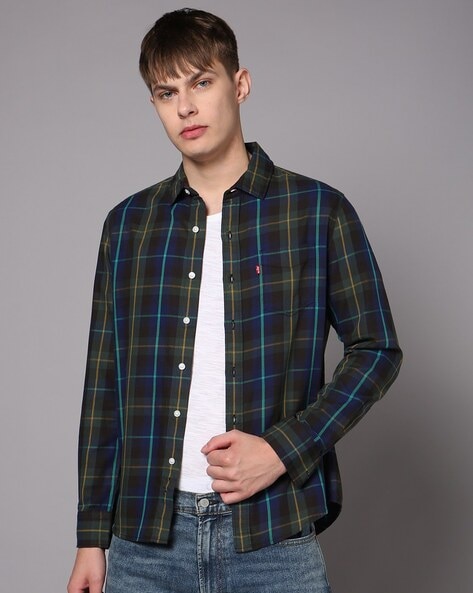 Levis Men Checked Slim Fit Shirt