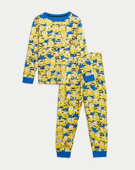 Bart Simpson Yellow Children's Simpsons Pyjamas Boys Minions Print