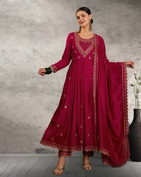 Women Floral Pattern Flared Kurta Set