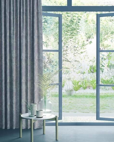 Ddecor Live Beautiful Floral Woven Sheer Long Door Curtain
