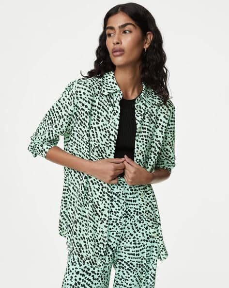 Marks & Spencer Printed Collared Blouse