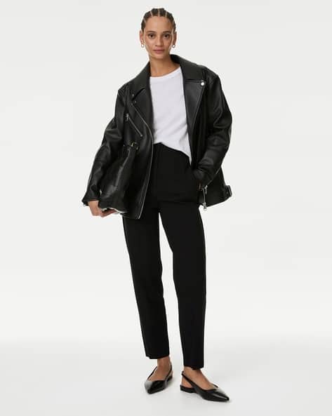 Buy Black Trousers Pants for Women by Marks Spencer Online