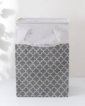 Geometric Print Laundry Basket
