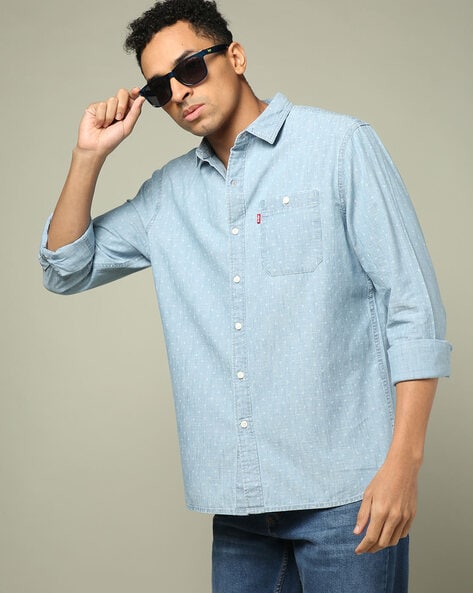 Levis Men Woven Slim Fit Shirt