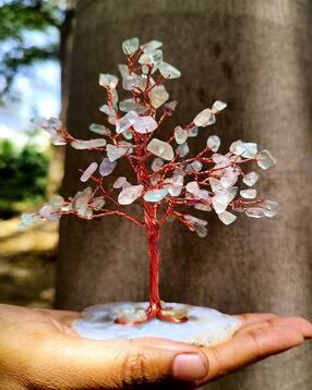 Amethyst Stone with Slice Base Crystal Tree