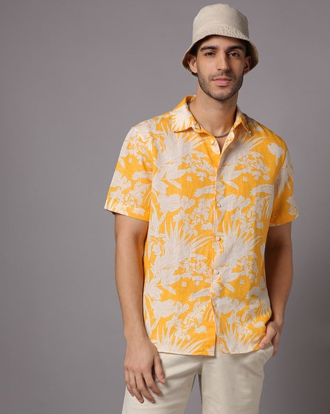 Marks & Spencer Men Printed Relaxed Fit Shirt