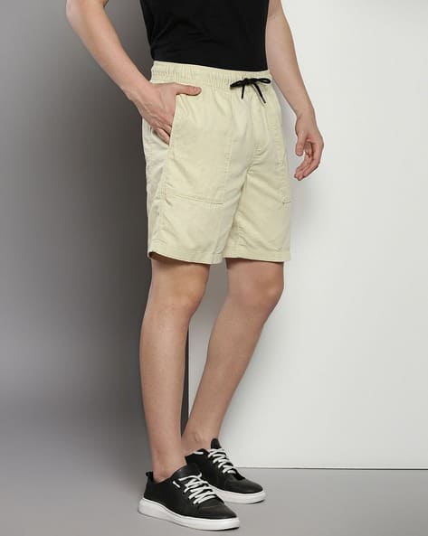 Men Brand Print Regular Fit Shorts