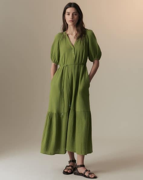 Buy Green Dresses for Women by Marks & Spencer Online | Ajio.com