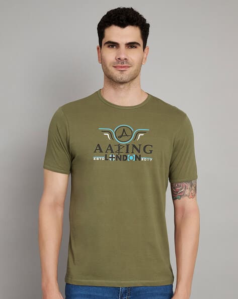 Buy Khaki Tshirts for Men by Aazing London Online