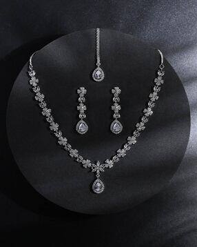 jewelz Women Stone-Studded Necklace & Earrings Set-picture-1