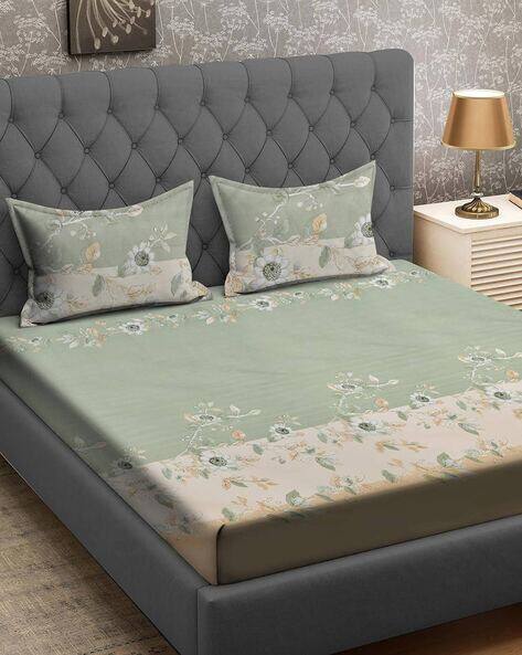 RRC Floral Print Double Bedsheet with Pillow Covers