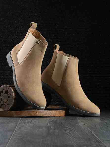 EL PASO Men Ankle-Length Slip-On Chelsea Boots