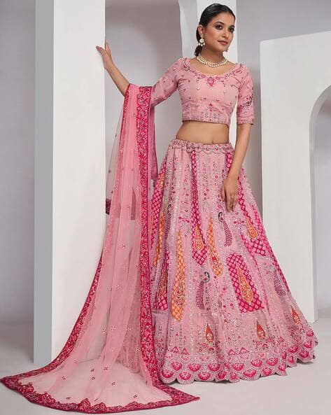 Buy PINK Lehenga Choli Sets for Women by FUSIONIC Online