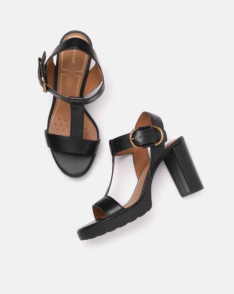 Geox Women's Ankle-Strap Heeled Sandal - Breathable Waterproof Sole & Cushioned Insole