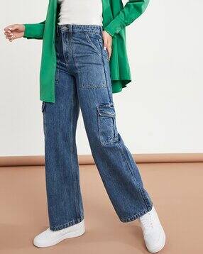 styli Women High Rise Wide Leg Jeans with Cargo Pocket-picture-12