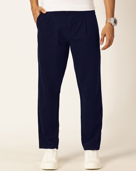 Men Straight Fit Trousers