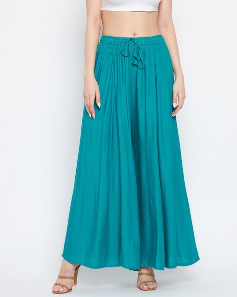 Women Palazzos with Elasticated Waistband Price in India