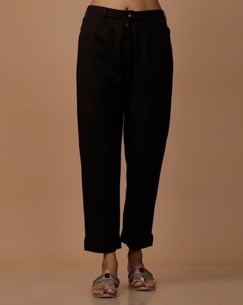 Women Pants with Button Closure Price in India