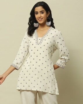 rangriti Women Geometric Print Round-Neck Tunic-picture-11