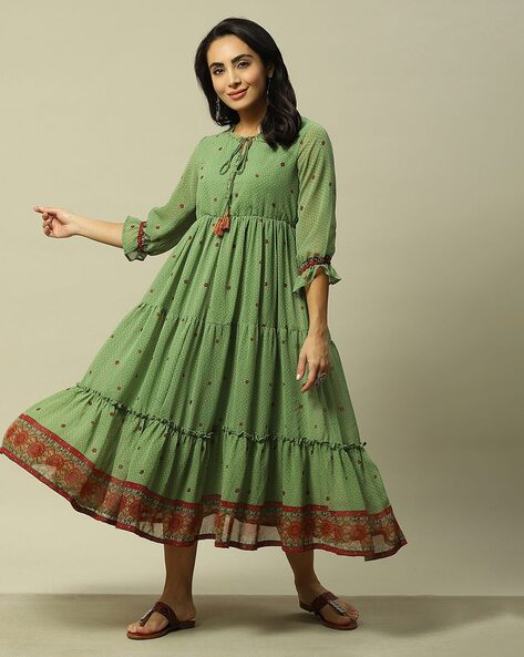 Buy Green Dresses Gowns for Women by Rangriti Online Ajio