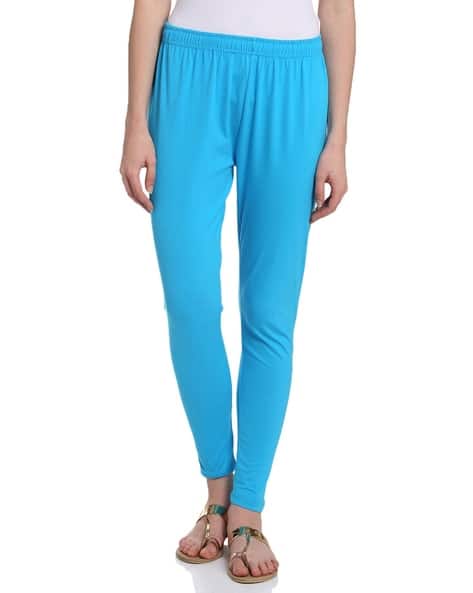Buy Turquoise Blue Leggings for Women by Rangriti Online