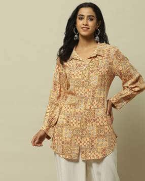 Women Floral Print Regular Fit Shirt-image-3