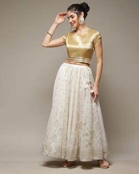 Gold Woven Short Top-image-18