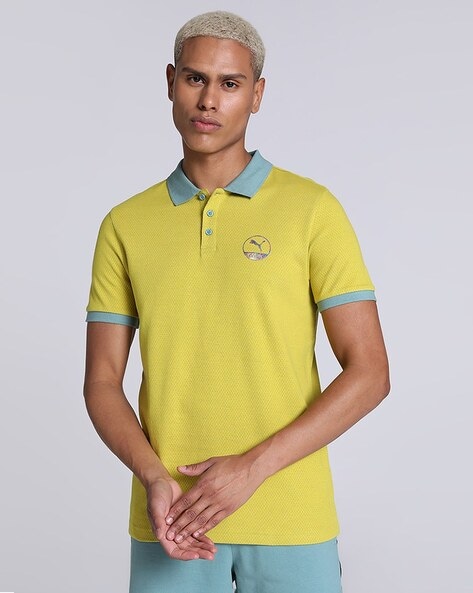 Puma one8 yellow t shirt hotsell