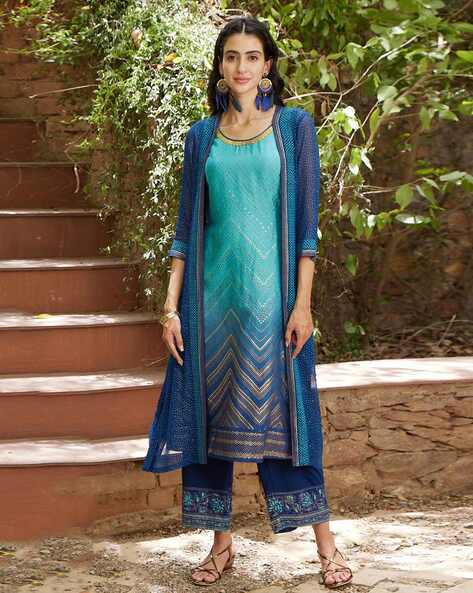 Rangriti Women Bandhani Print A-Line Kurta