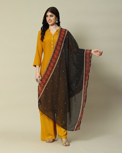 Women Micro Print Dupatta Price in India