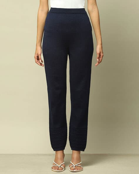 Rangriti Women Leggings with Embroidered Hem