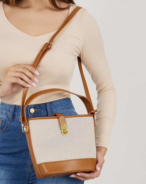 Women Two Tone Bucket Bag