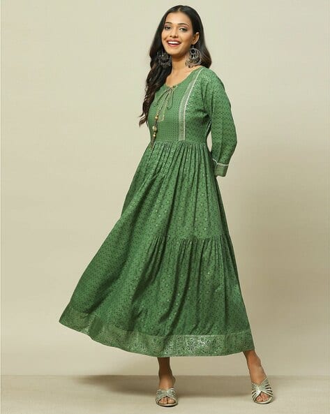 Buy Sage Green Dresses & Gowns for Women by Rangriti Online | Ajio.com