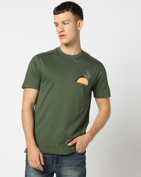 Men Graphic Print Regular Fit Crew-Neck T-Shirt