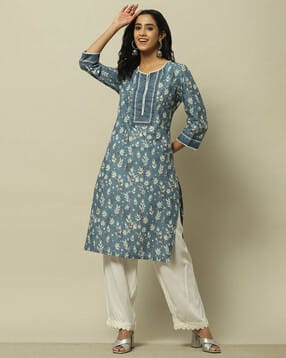 rangriti Women Floral Print Straight Kurta-picture-11