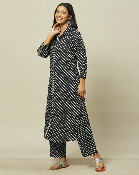 Rangriti Liva Palazzo Pants Rangriti Indigo Viscose Liva Solid Palazzos