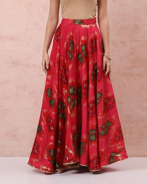 Rangriti Women Printed Flared Skirt