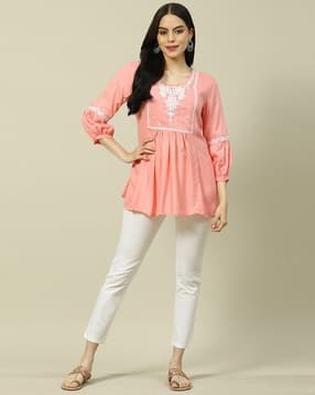 rangriti Women Embroidered Flared Tunic-picture-41