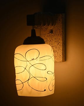 afast Set of 2 Pendent Wooden Wall Lamps with Glass Shade-picture-51